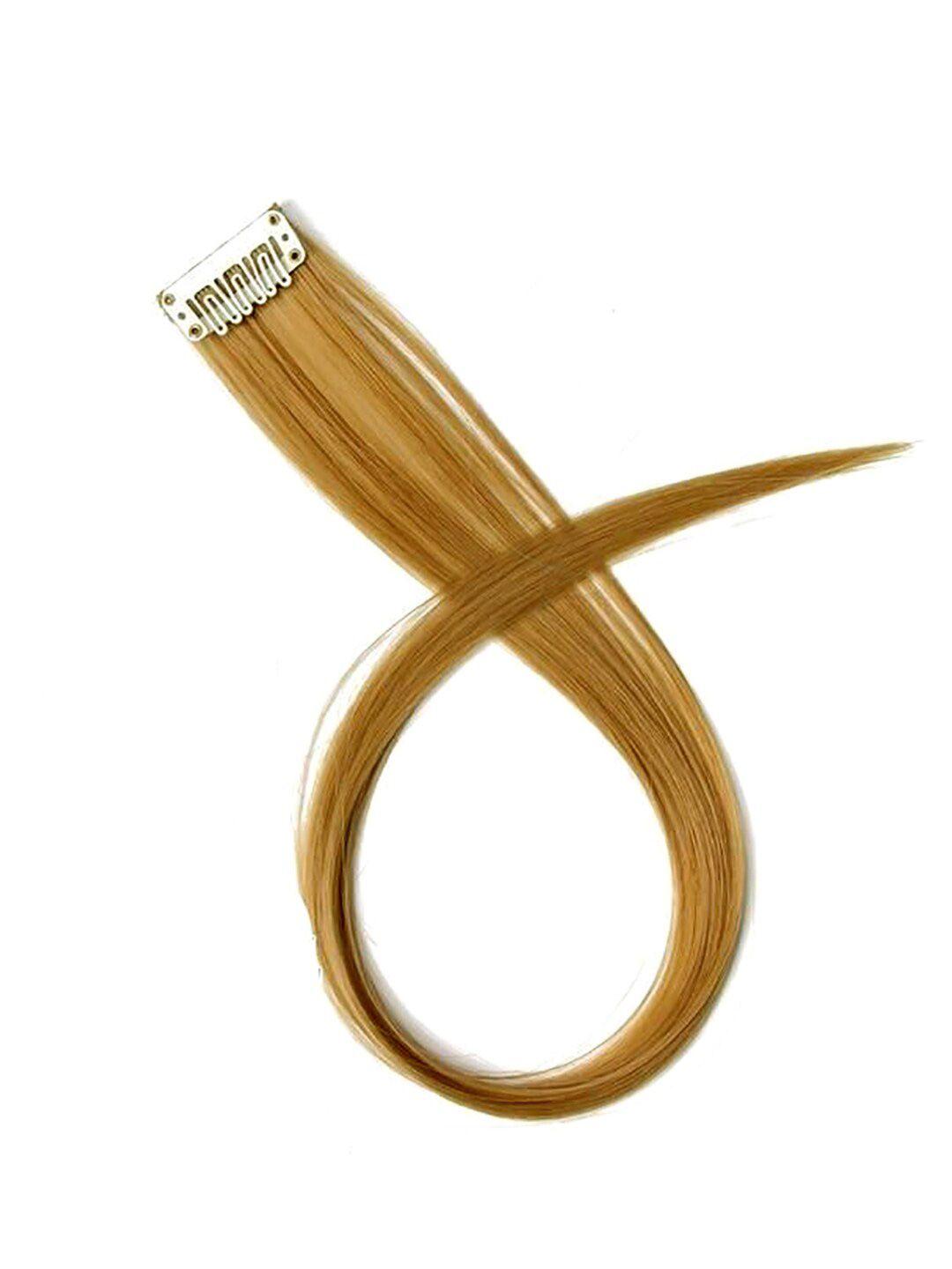 lemodish  light brown 14 inches single clip human hair streaks side-on hair clip