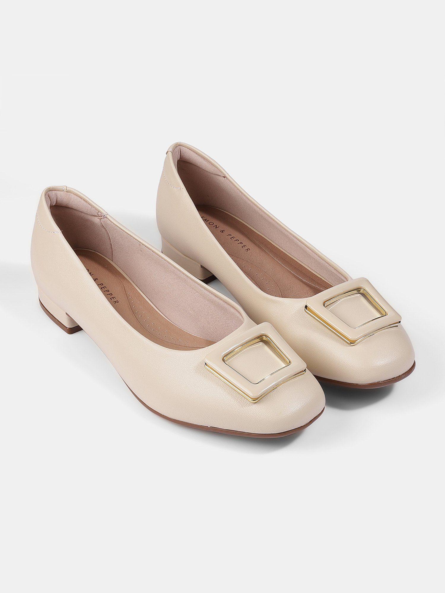 lemon and pepper cream ballerinas