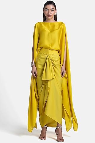 lemon silk cape