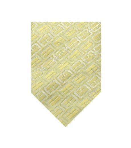 lemon yellow silk tie