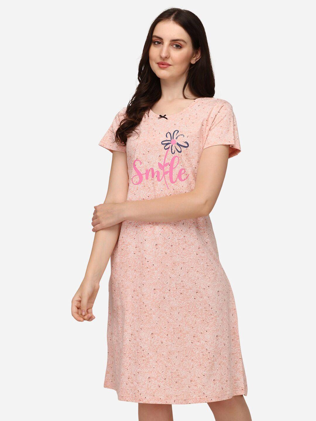 lenissa pink printed nightdress