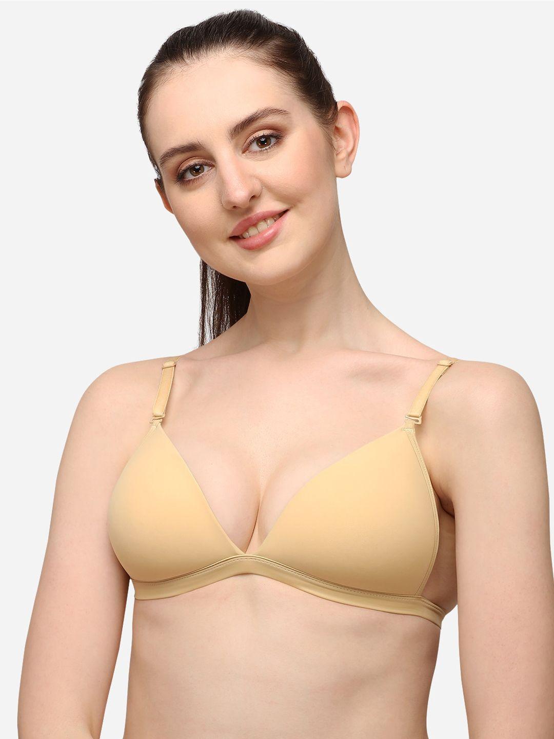 lenissa nude-coloured t-shirt bra-half coverage lightly padded l-104