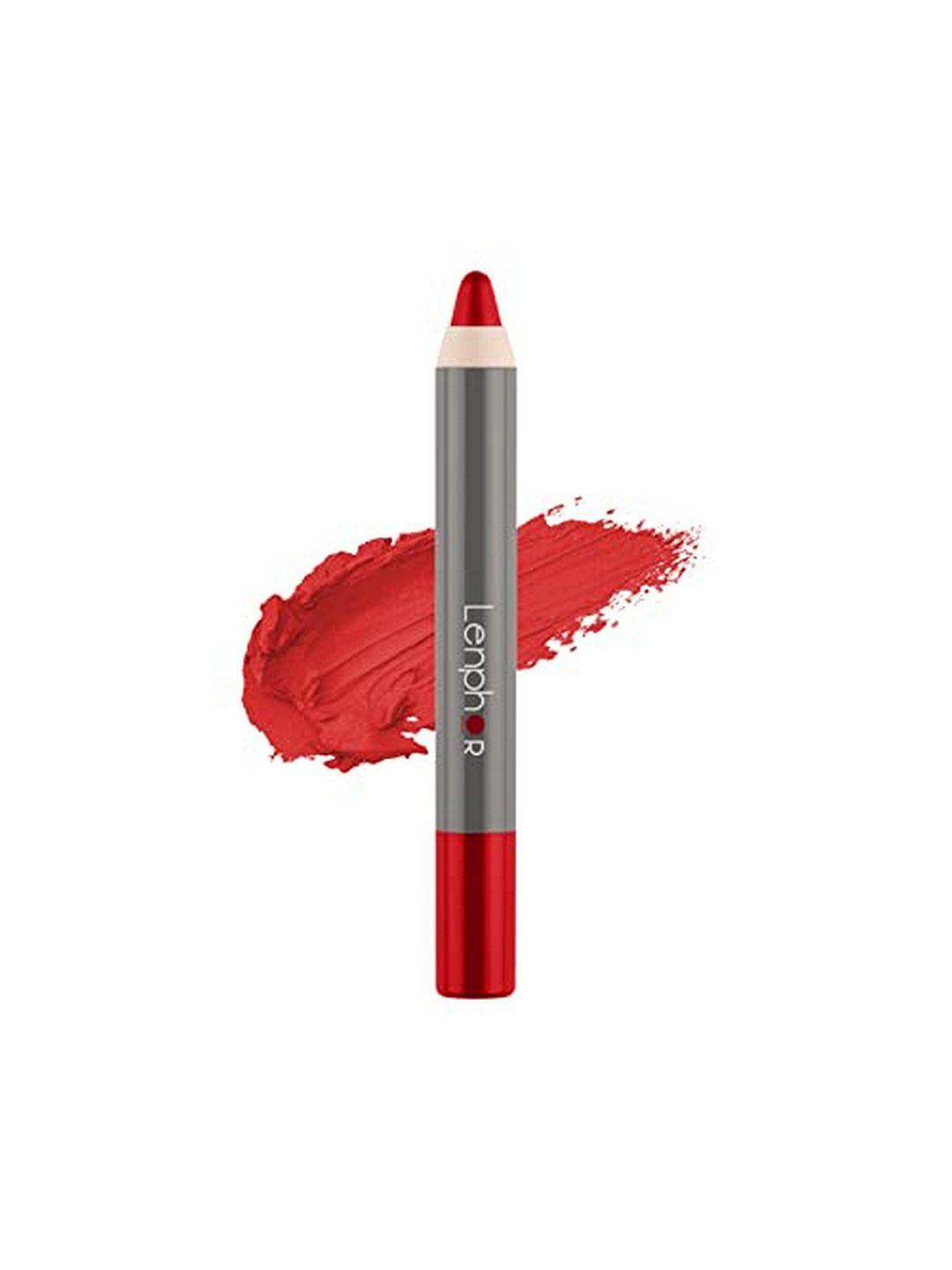 lenphor long lasting matt show-off 2 in 1 crayon lip pencil 2.8 g - cupid red 012