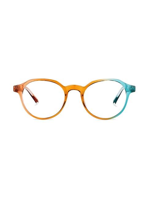 lenskart blu brown geometric rainbow eye frames for women