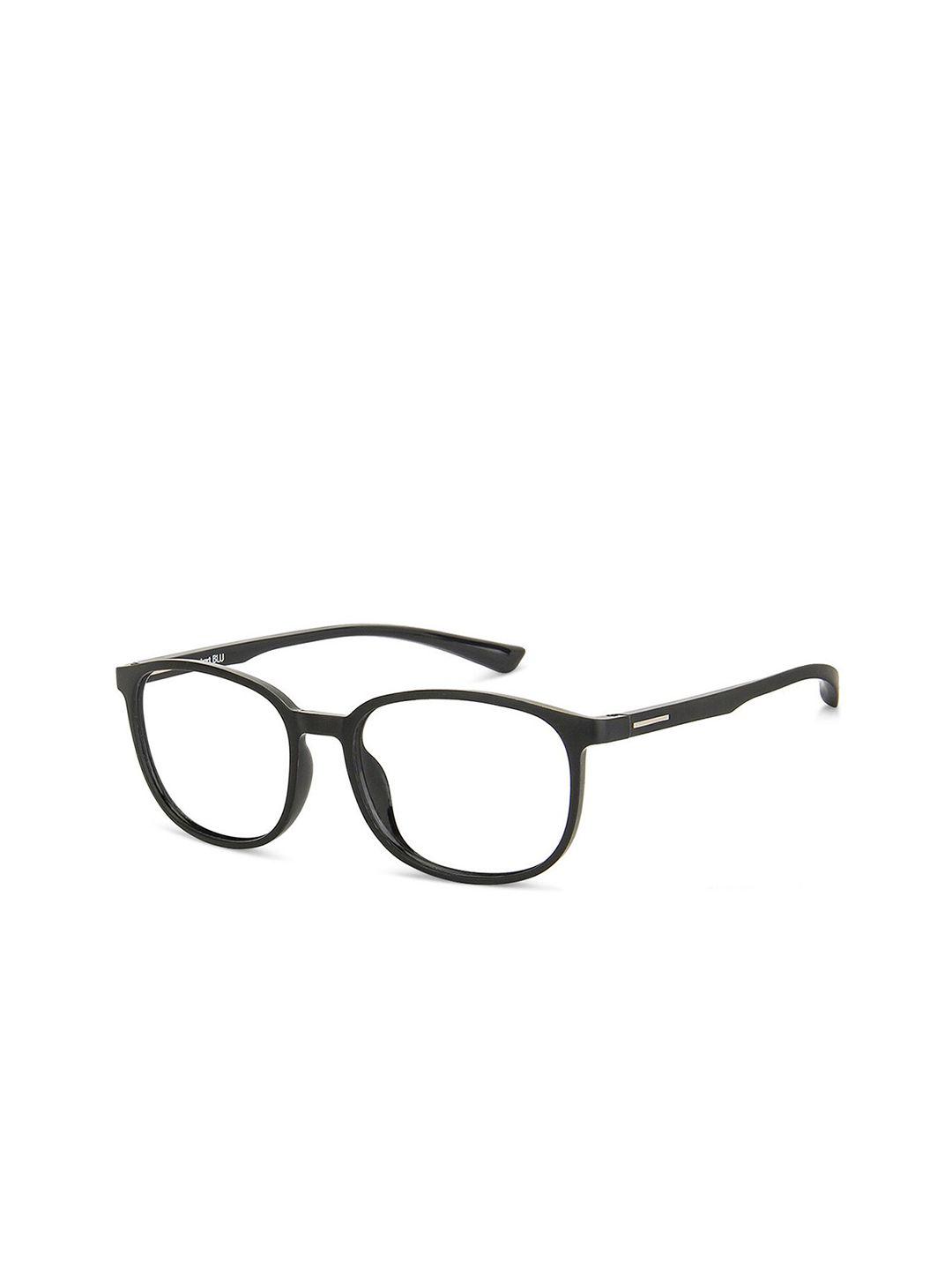 lenskart blu unisex transparent & black full rim rectangle frames