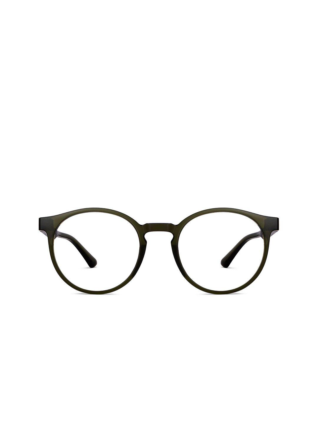 lenskart blu unisex transparent & black full rim round frames