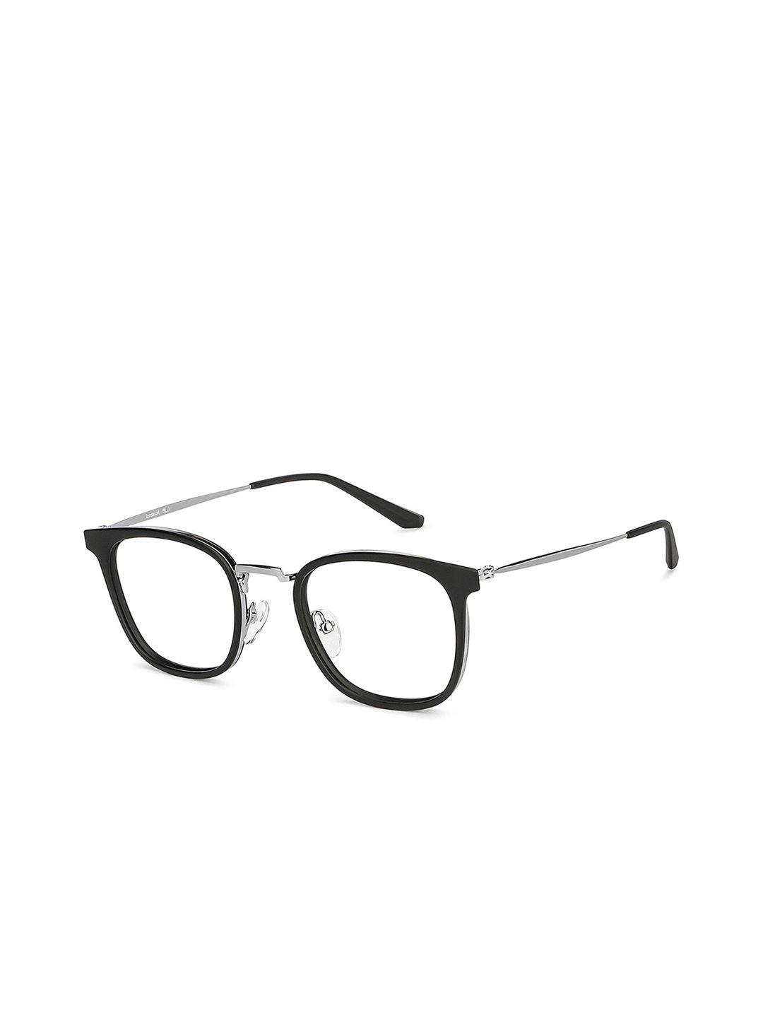 lenskart blu unisex transparent & black full rim square frames