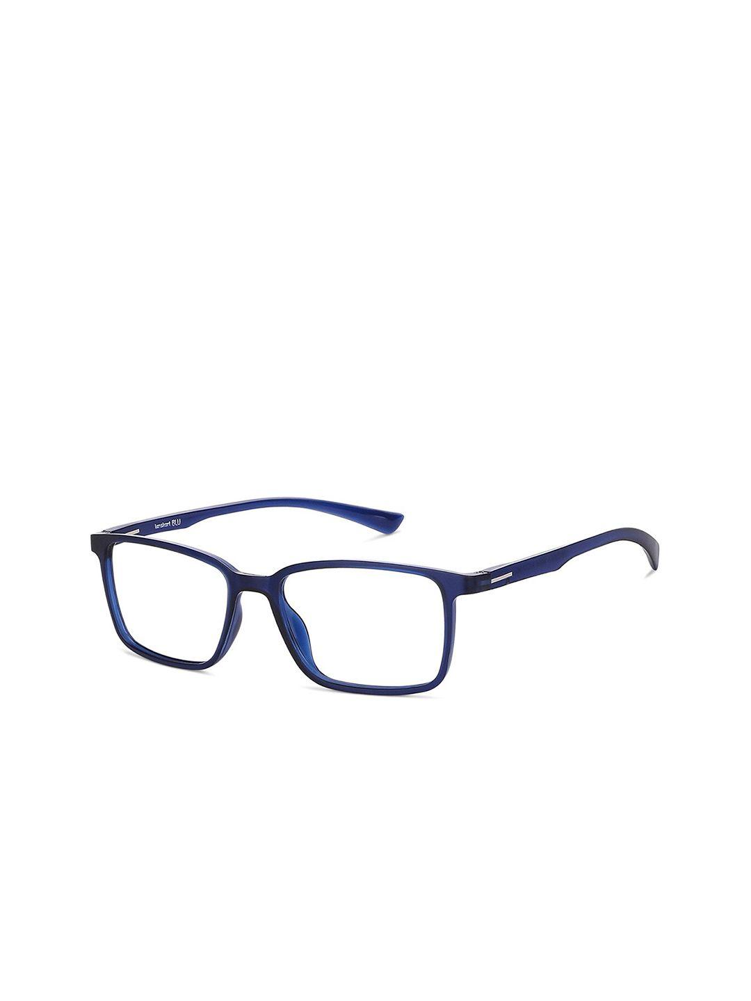 lenskart blu unisex transparent & blue full rim rectangle frames