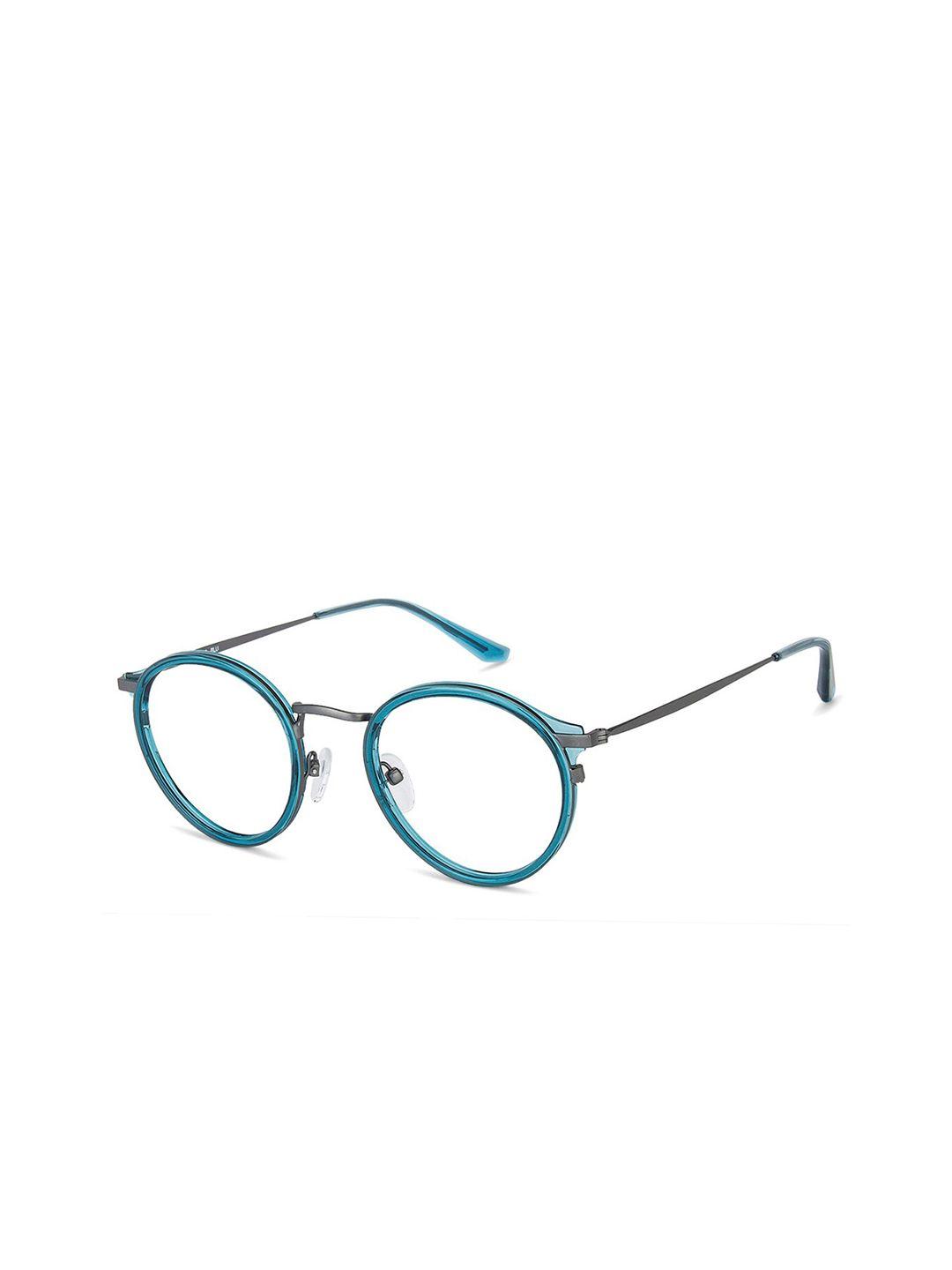 lenskart blu unisex transparent & blue full rim round frames