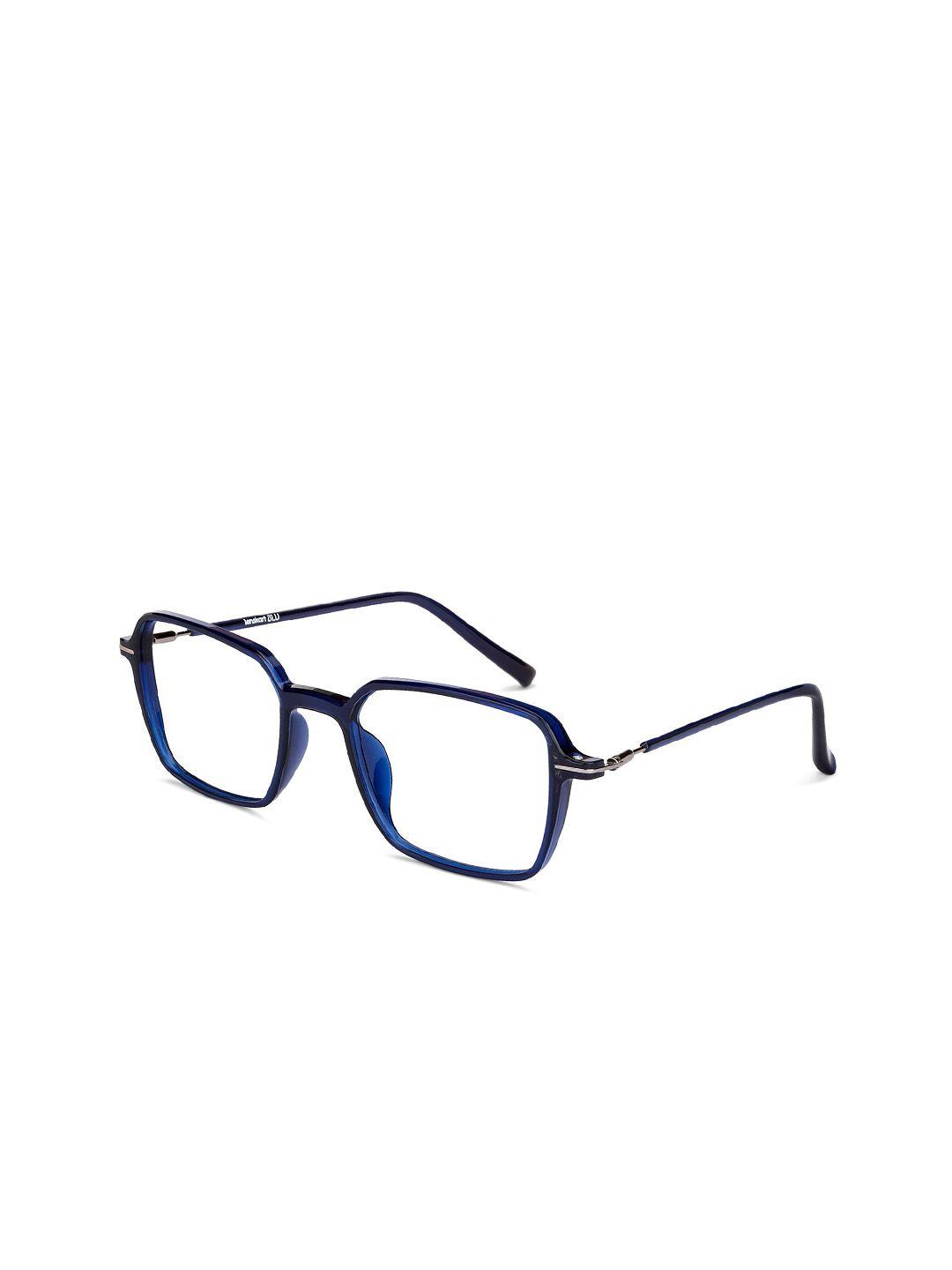 lenskart blu unisex transparent & blue full rim square frames