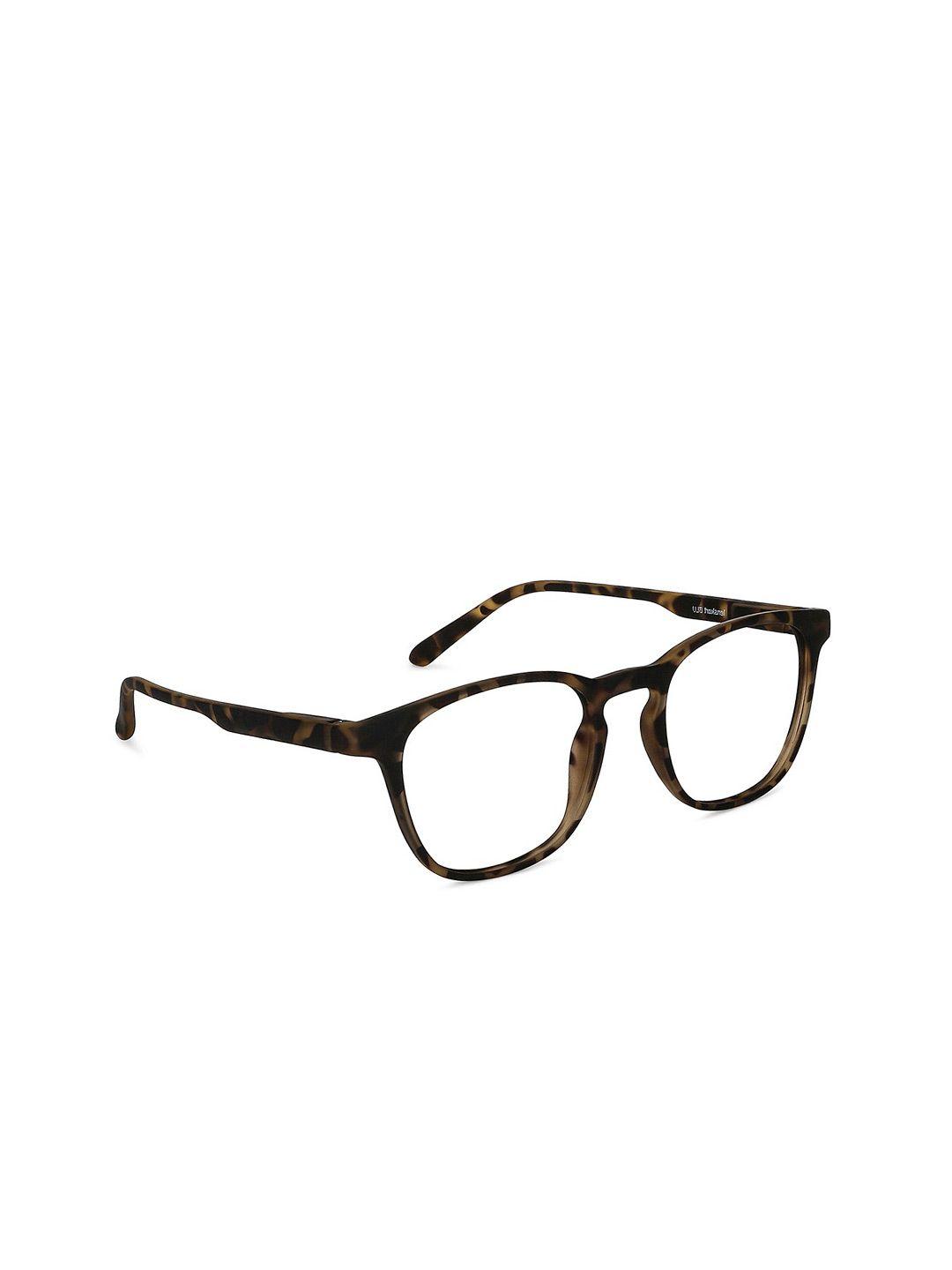 lenskart blu unisex transparent & brown full rim wayfarer frames