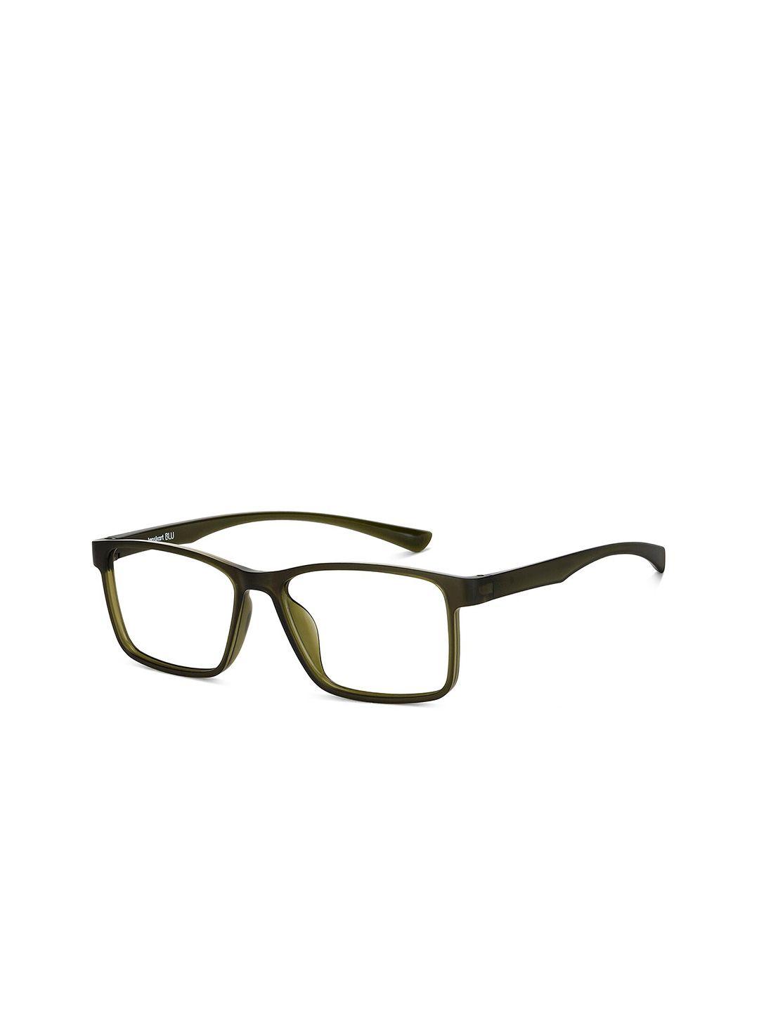 lenskart blu unisex transparent & green full rim rectangle frames