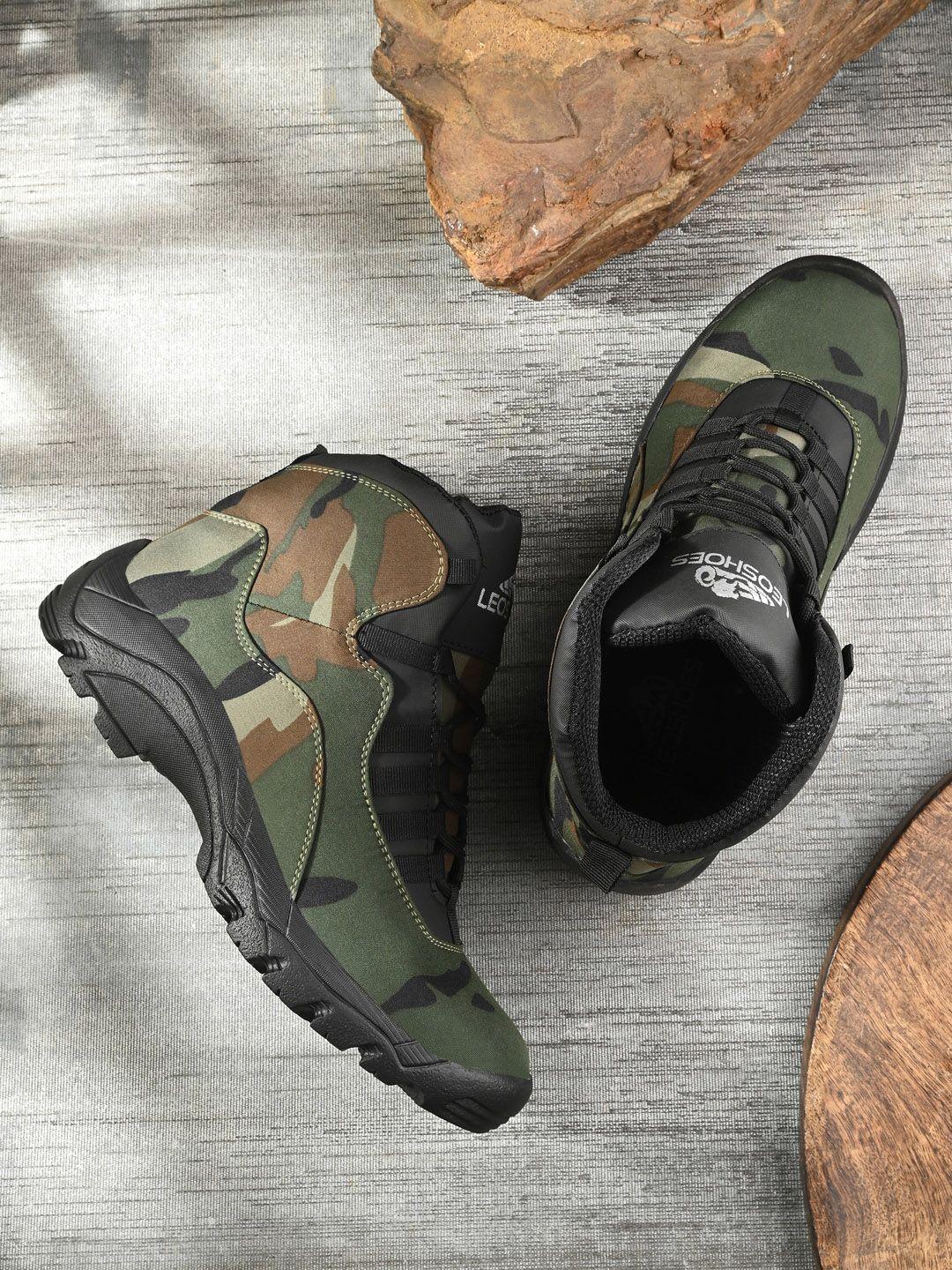 leo's fitness shoes men printed hiking boots