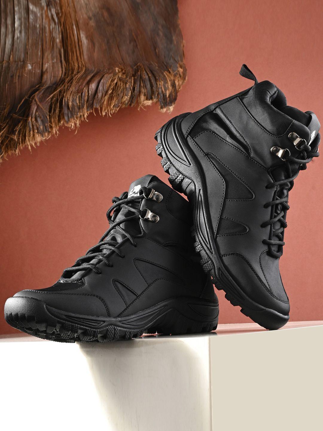 leo's fitness shoes men textured casual hiking boots