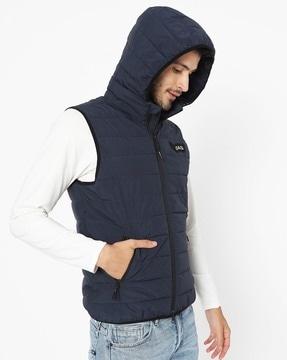 leo stitch hooded jacket