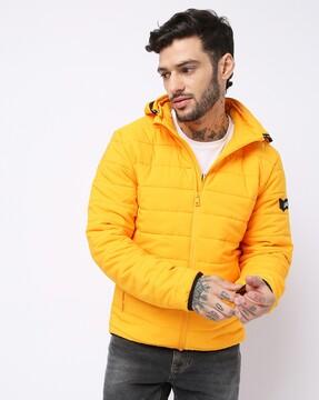 leonardo hooded zip-front jacket