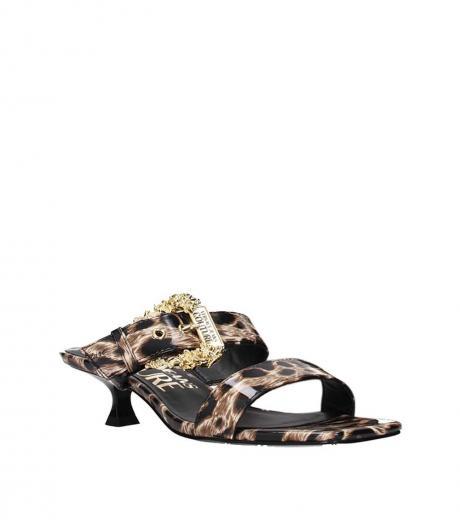 leopard print slip on heels