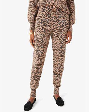 leopard dream joggers with drawstring waist