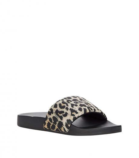 leopard print carmel slides