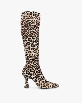 leopard print dress boots
