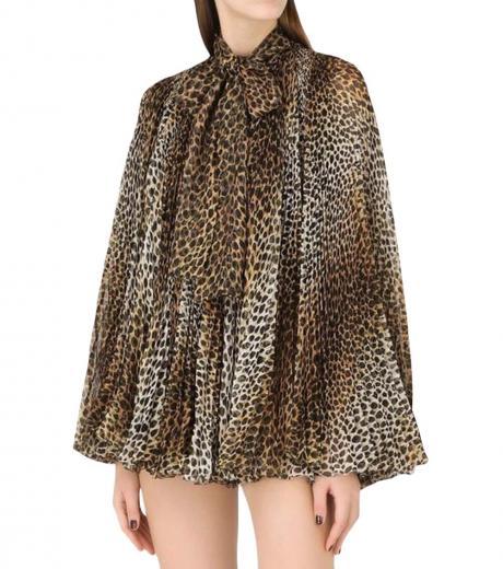 leopard print pleated mini dress