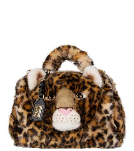 leopard print sicily small satchel