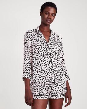 leopard spots short pyjama set
