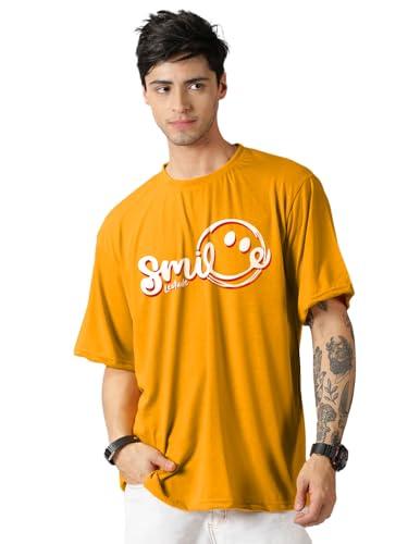 leotude men's oversized half sleeve round neck cottonblend tshirt (fs49_men_groovy_p_mustard_m)