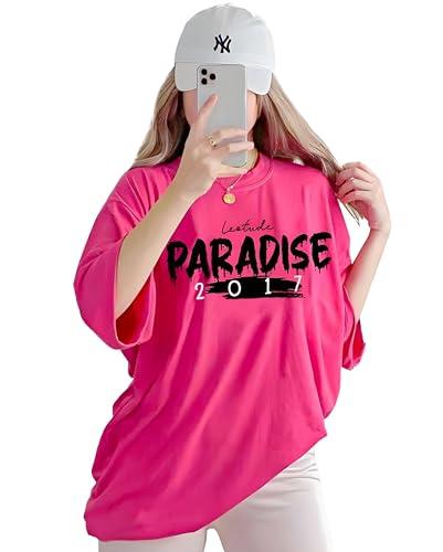 leotude oversized round neck women's t-shirts (fs49_pink_prds_p_pink_3xl)