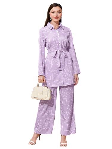 leriya fashion co-ord set for women western wear summer| co-ord set for women (large, lavenderblush)