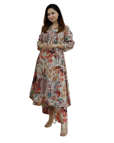 leriya fashion kurta set for women | women kurta | women kurta sets kurtis | women kurta pant set | women kurta pant set women kurti set with pant | women kurta set (x-large, multicolor)