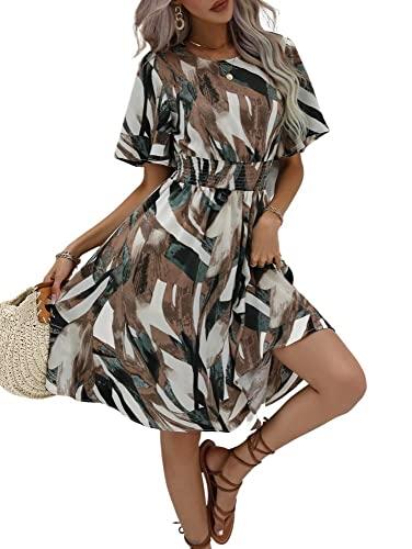 leriya fashion one piece dress for women| midi dress for women| birthday dress for women (medium, brown)