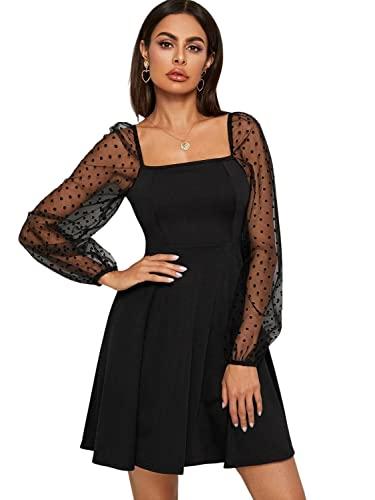 leriya fashion one piece dress for women| midi dress for women| birthday dress for women (x-large, black)