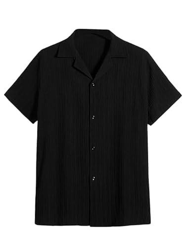 leriya fashion textured shirts for men || casual shirt for men || shirt for men|| men stylish shirt || men fancy shirt || || shirts (large, black) lf-ms-6142