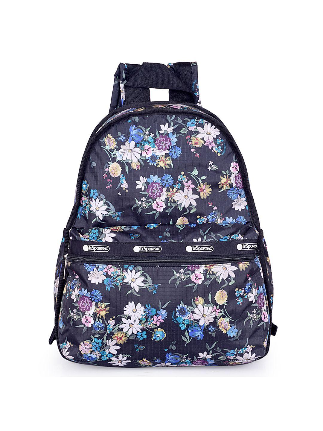 lesportsac women navy blue printed backpack