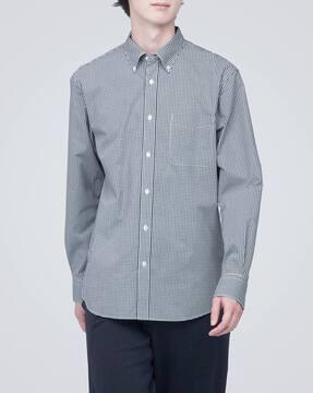 less wrinkle button-down shirt