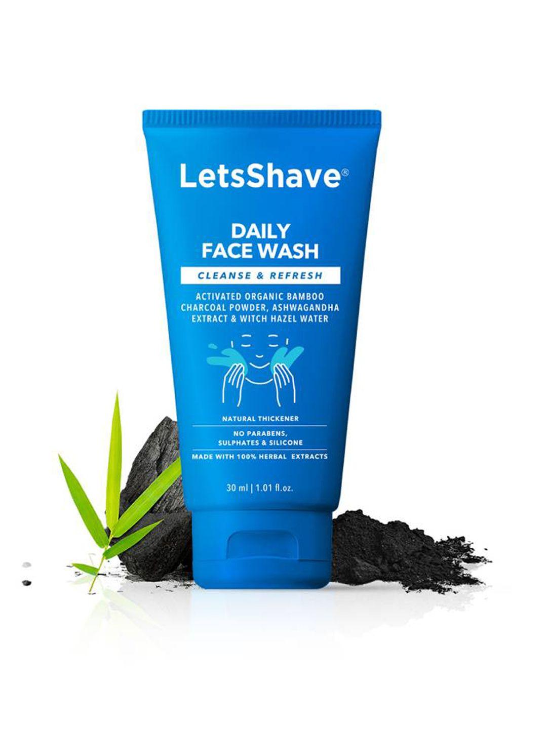 letsshave daily face wash cleanse & refresh - 30ml