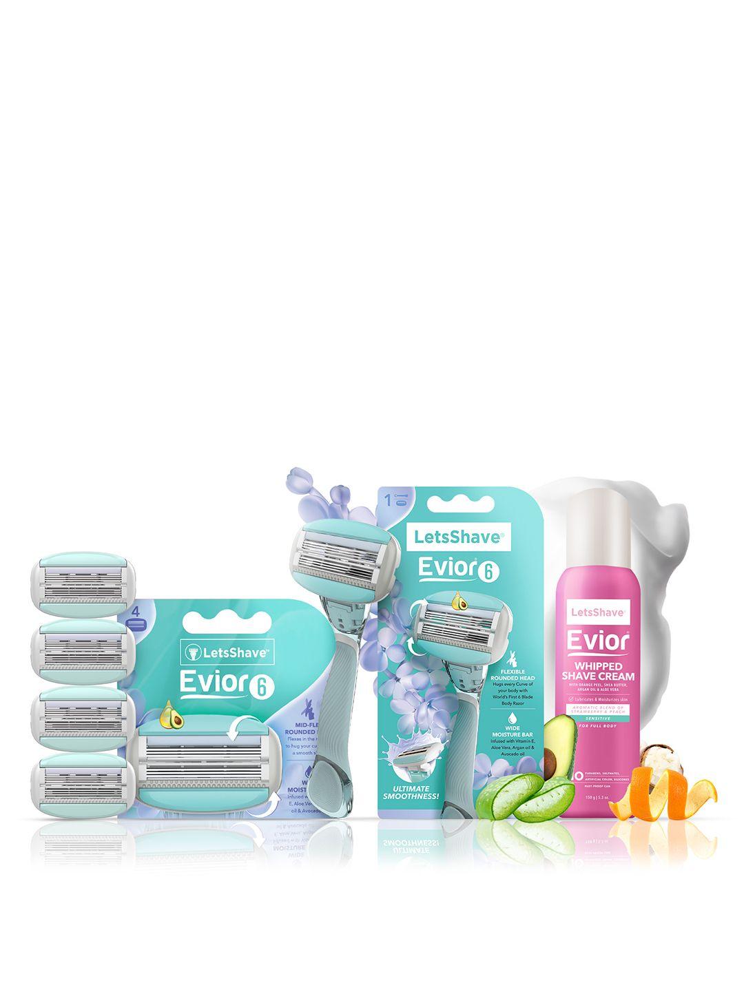 letsshave women evior 6 body razor value kit