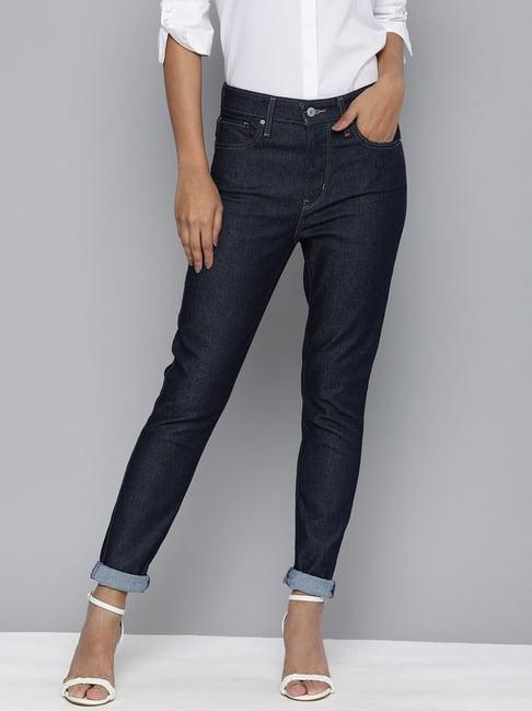 levi's 721 dark indigo skinny fit high rise jeans