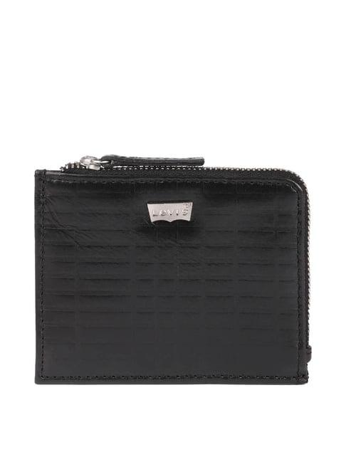 levi's black casual leather wallet for men