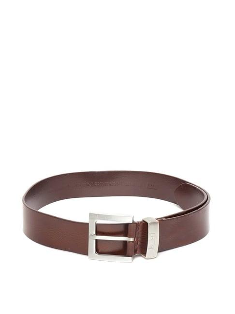 levi's brown leather waist belt for men