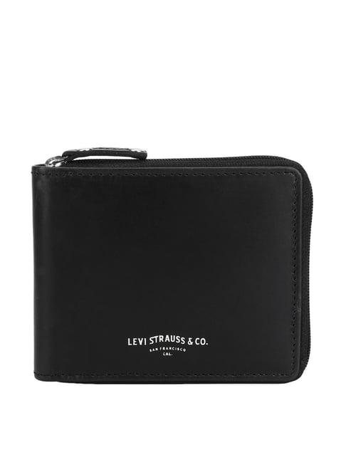 levi's casual leather zip around wallet for men