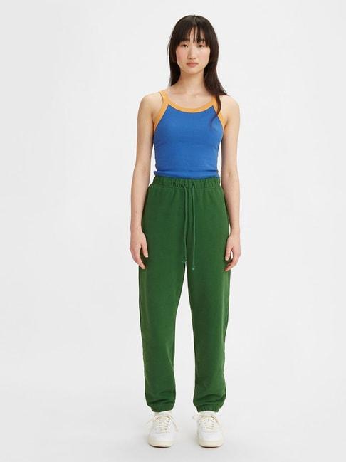 levi's-green-cotton-mid-rise-sweat-pants