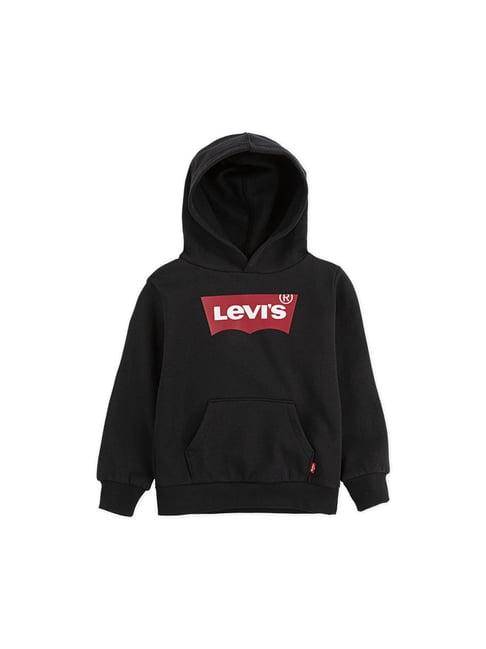 levi's kids black graphic print hoodie