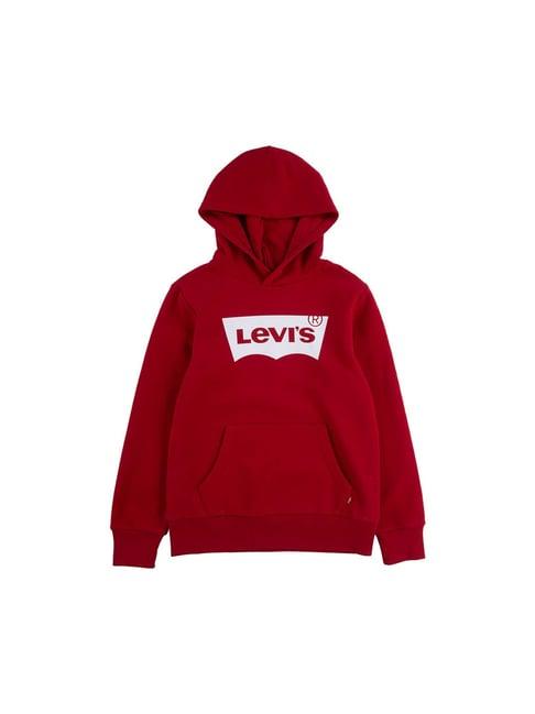 levi's kids red graphic print hoodie