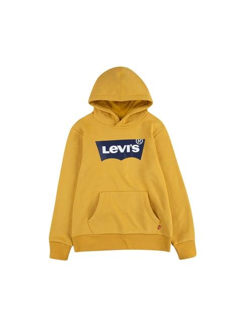 levi's kids yellow graphic print hoodie