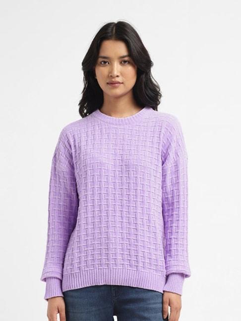 levi's lavender self design sweater
