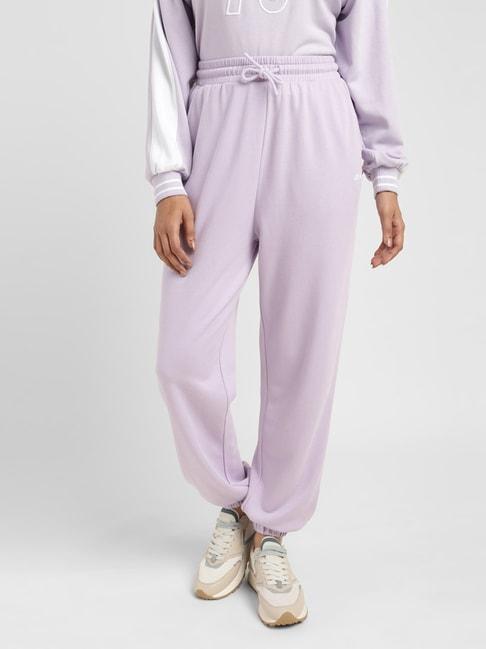 levi's lilac cotton regular fit joggers