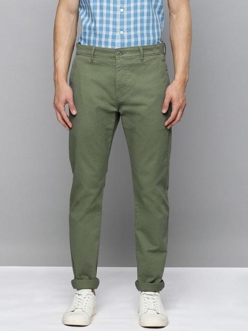 levi's olive cotton tapered fit chinos