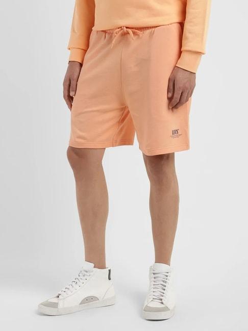 levi's peach regular fit shorts